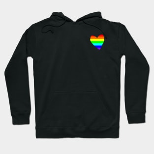 Small Bright Rainbow Valentine Heart Hoodie